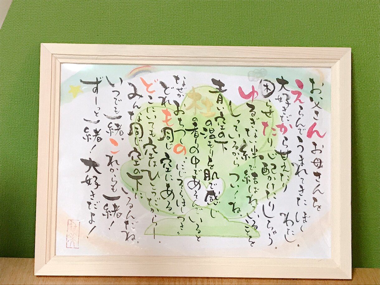 名前を使ったメッセージポエムを描きます 人生の門出、お祝いにー世界に一つの言の葉なまえうた。 イメージ6
