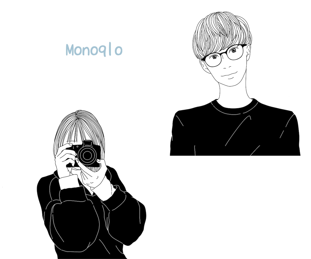 写真からオシャレな線画イラスト・似顔絵描きます 自分だけのイラストアイコンでフォロワー増加！プレゼントにも♡ イメージ3