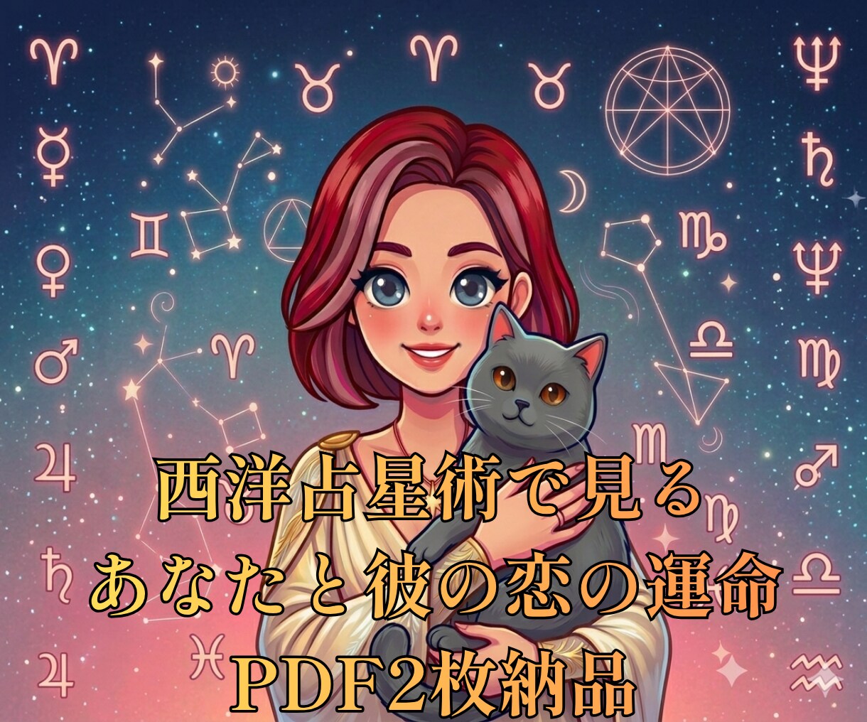 西洋占星術であなたと彼の恋の運命を鑑定します 星が紡ぐ物語。出生図から導く、あなたと彼だけの特別なつながり イメージ1