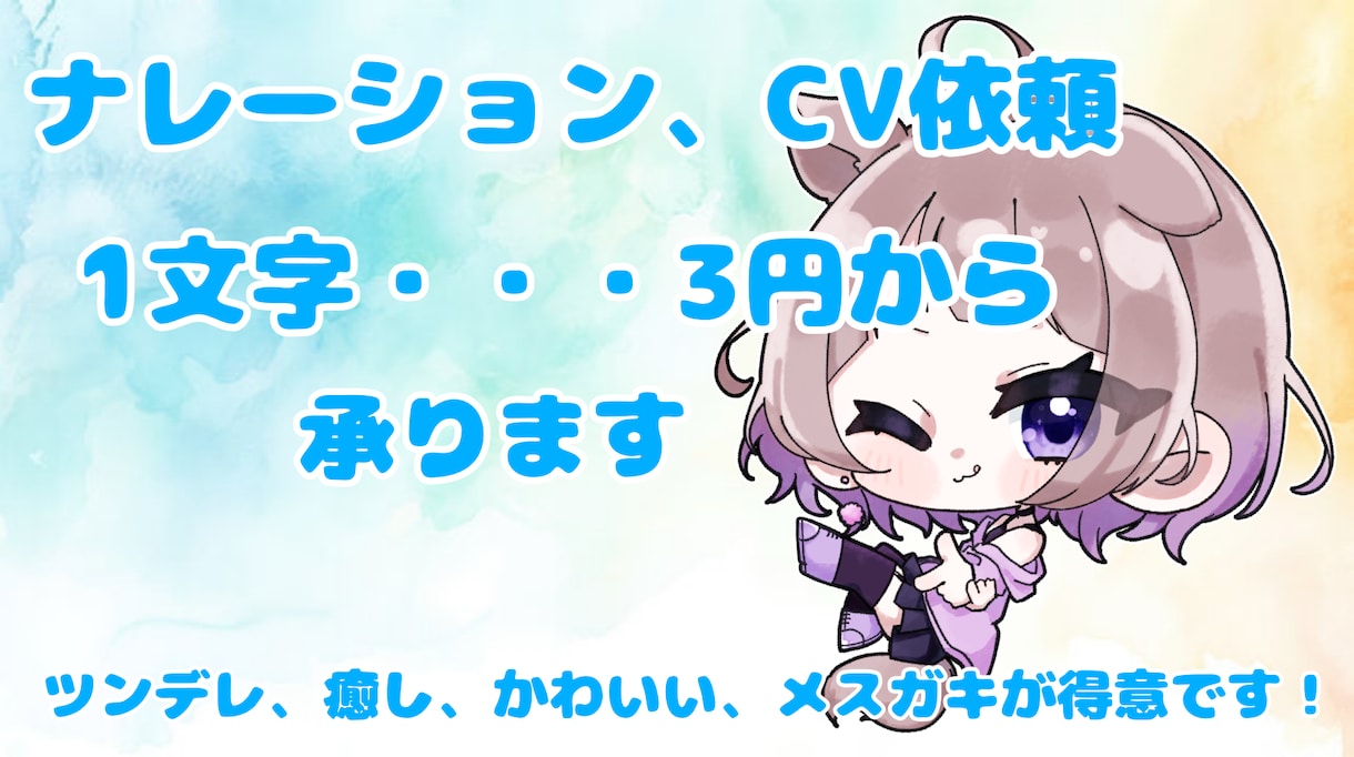 ナレーション.CV承ります 声で命を吹き込み貴方だけの作品を イメージ1