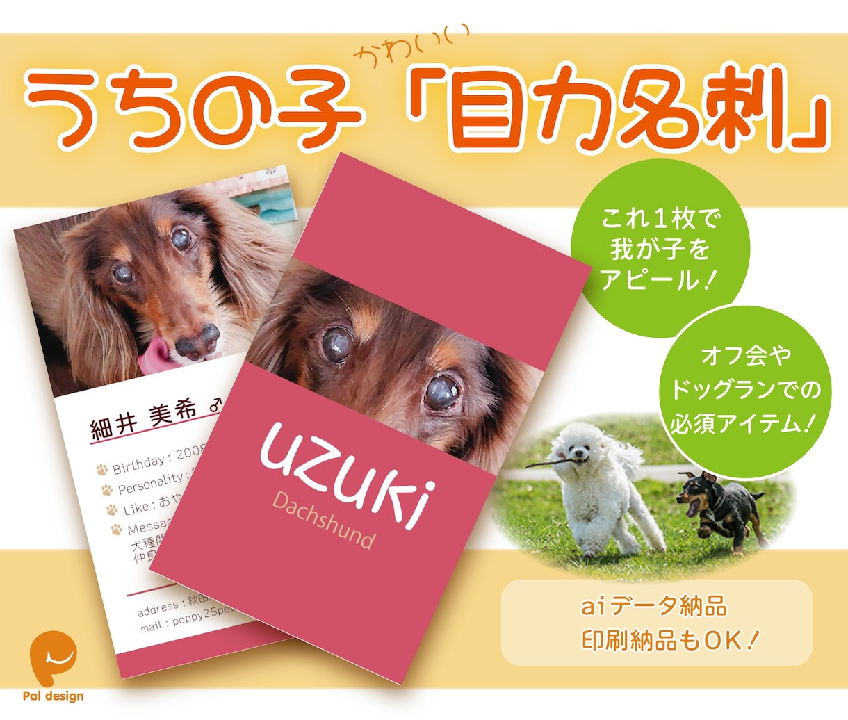 うちの子「目力名刺」作ります 可愛い我が子のお目々名刺でインパクト大！！ イメージ1
