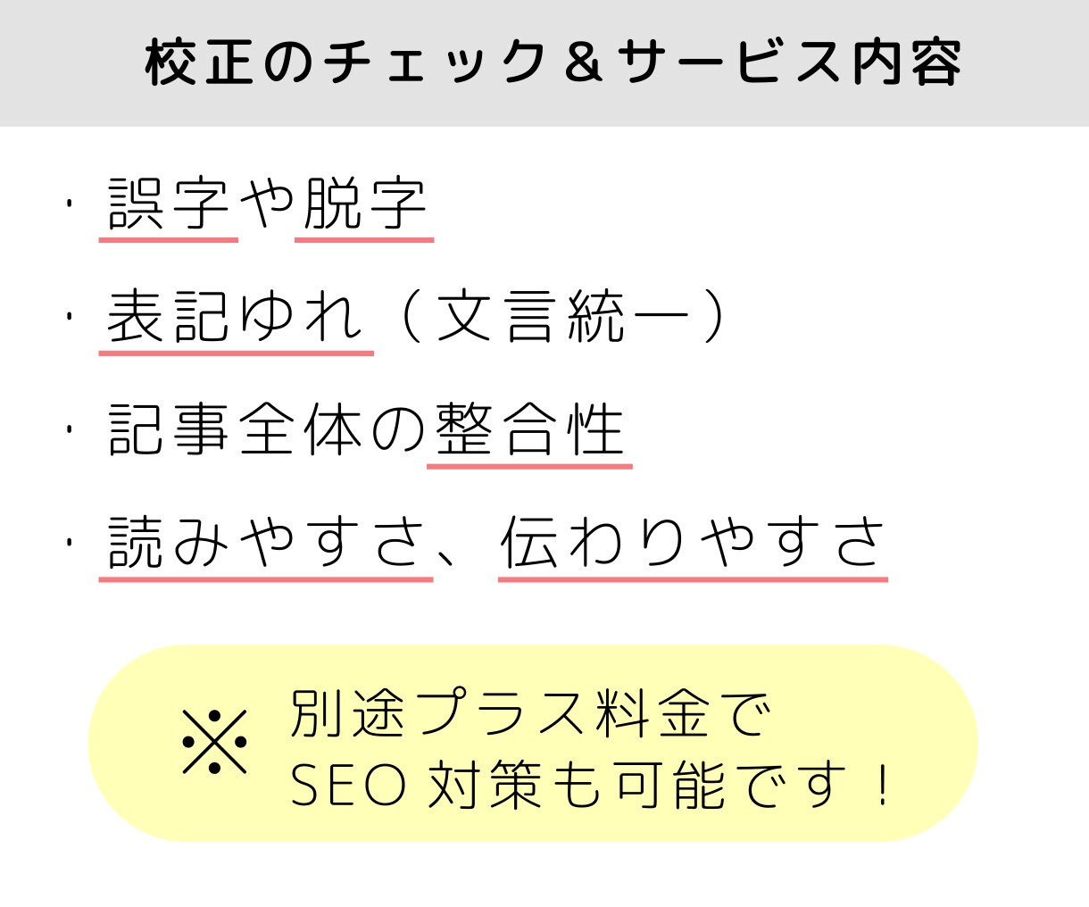 1文字1円〜記事や文章の校正＆リライト承ります 読みやすい文章にして最短納品！校正・編集のプロが徹底チェック イメージ6