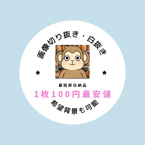 画像の白抜き・切り抜きをします 最短即日納品【希望背景】にもできます。 イメージ1
