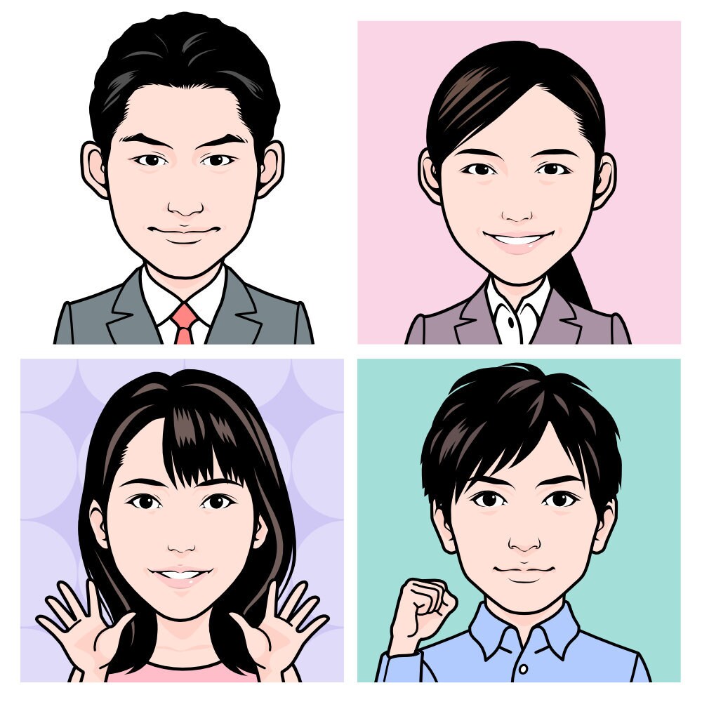 先着3名様限定価格！ポップな似顔絵制作承ります 名刺やホームページ、SNS用アイコン等がポップな印象に！ イメージ1