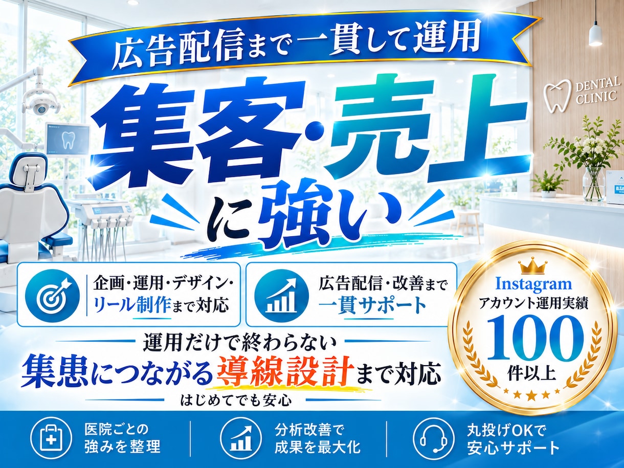 歯科医院に特化！インスタグラム運用をいたします 歯科医院の「集客」に強いInstagram運用 イメージ3