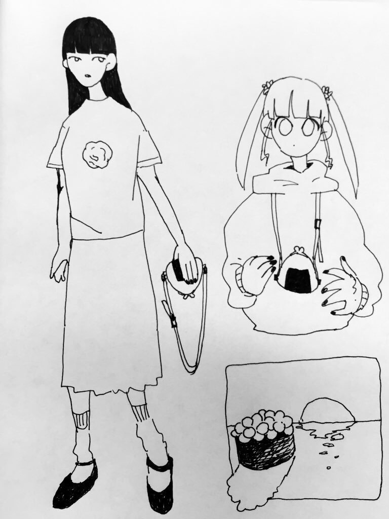 可愛くて面白いイラスト描きます ねこ、女の子、うさぎなどキャッチーなモチーフを描きます イメージ2