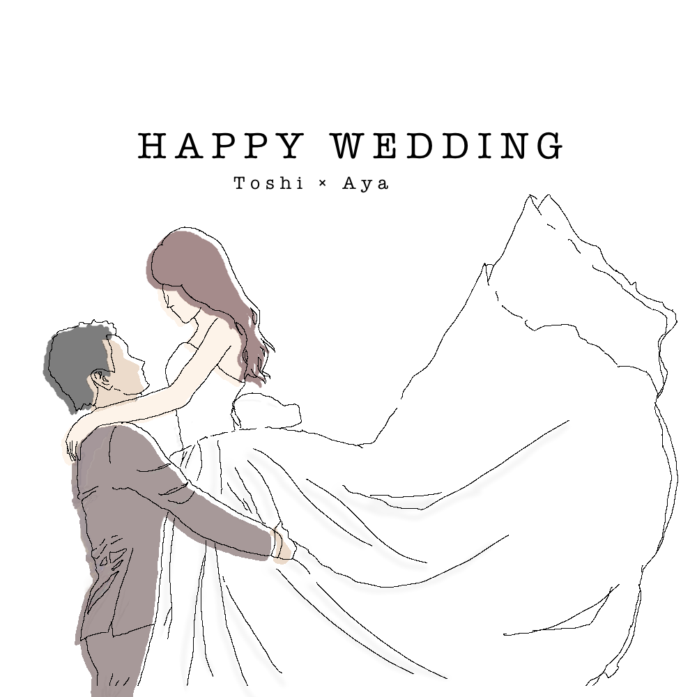 結婚式、記念日大切な瞬間をお洒落な線画描きます 一生に一度のゲストを迎える空間に素敵な思い出を。 イメージ8