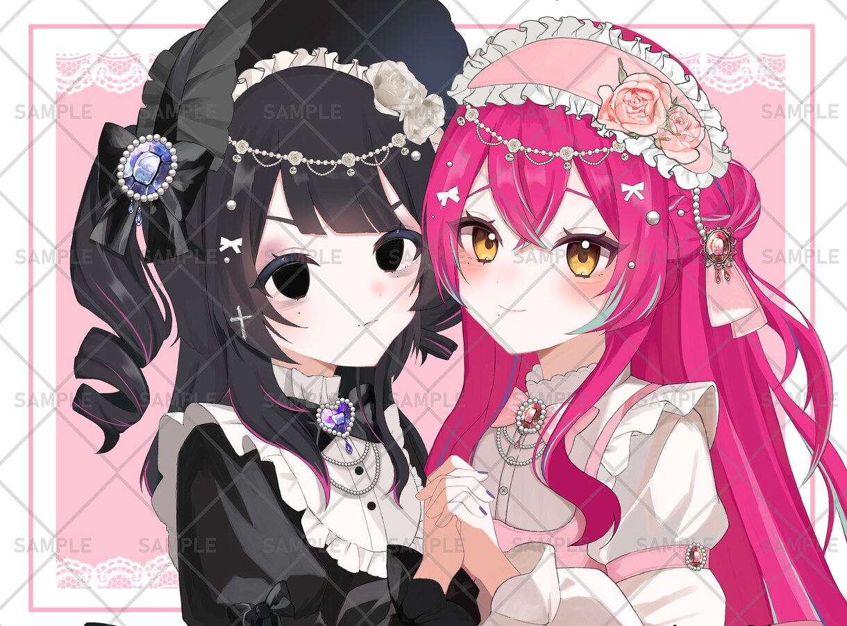 可愛いゆめかわ女の子を提供します かわいいイラストならお任せ下さい。早く丁寧に制作します！ イメージ1
