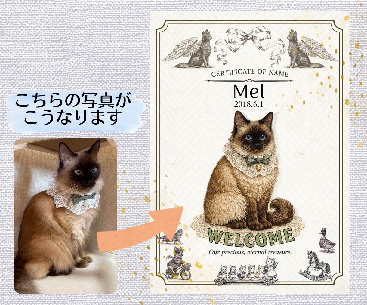 世界にひとつだけのうちの子命名書を作ります あなたの大切な家族を一生残る″かたち″にしませんか？ イメージ4