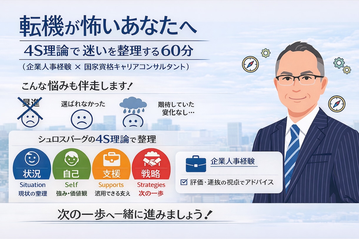 転職や昇進の迷いを整理します 転機専門家｜企業人事×国家資格キャリアコンサルタント イメージ1