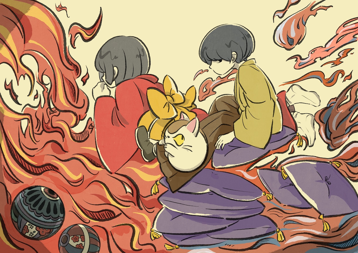 和風で可愛い年賀状制作します 和風なイラスト・デザインどちらもご対応可能です。お気軽に！ イメージ4