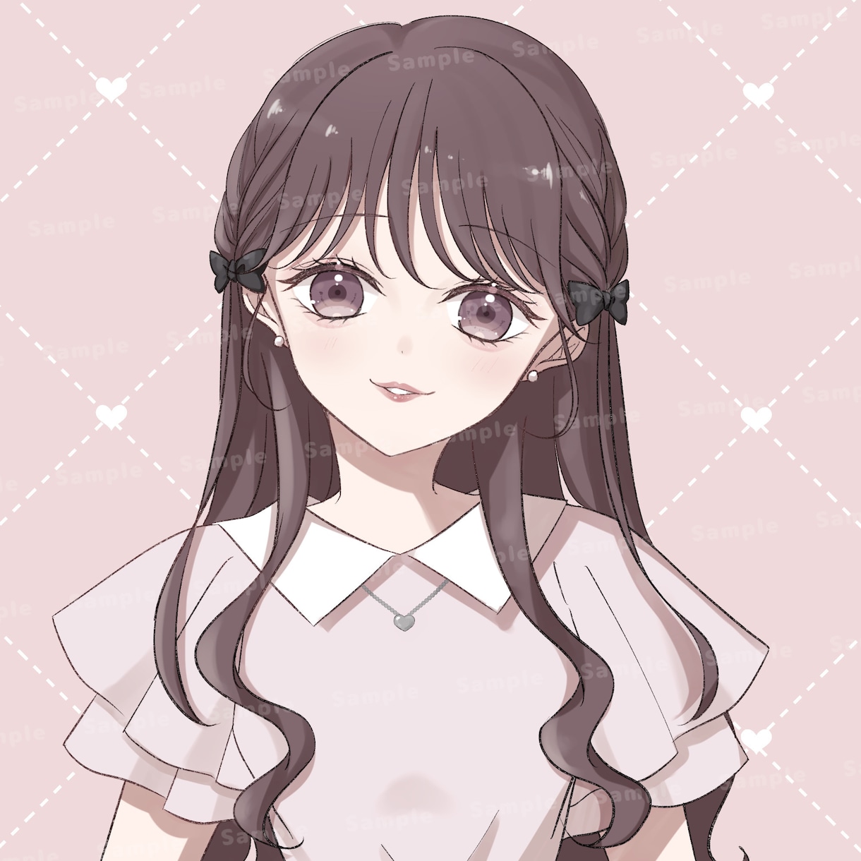 SNS映え◎清楚な大人可愛いイラスト♡描きます アイコンやYouTubeのサムネなどにもご利用頂けます！ イメージ1