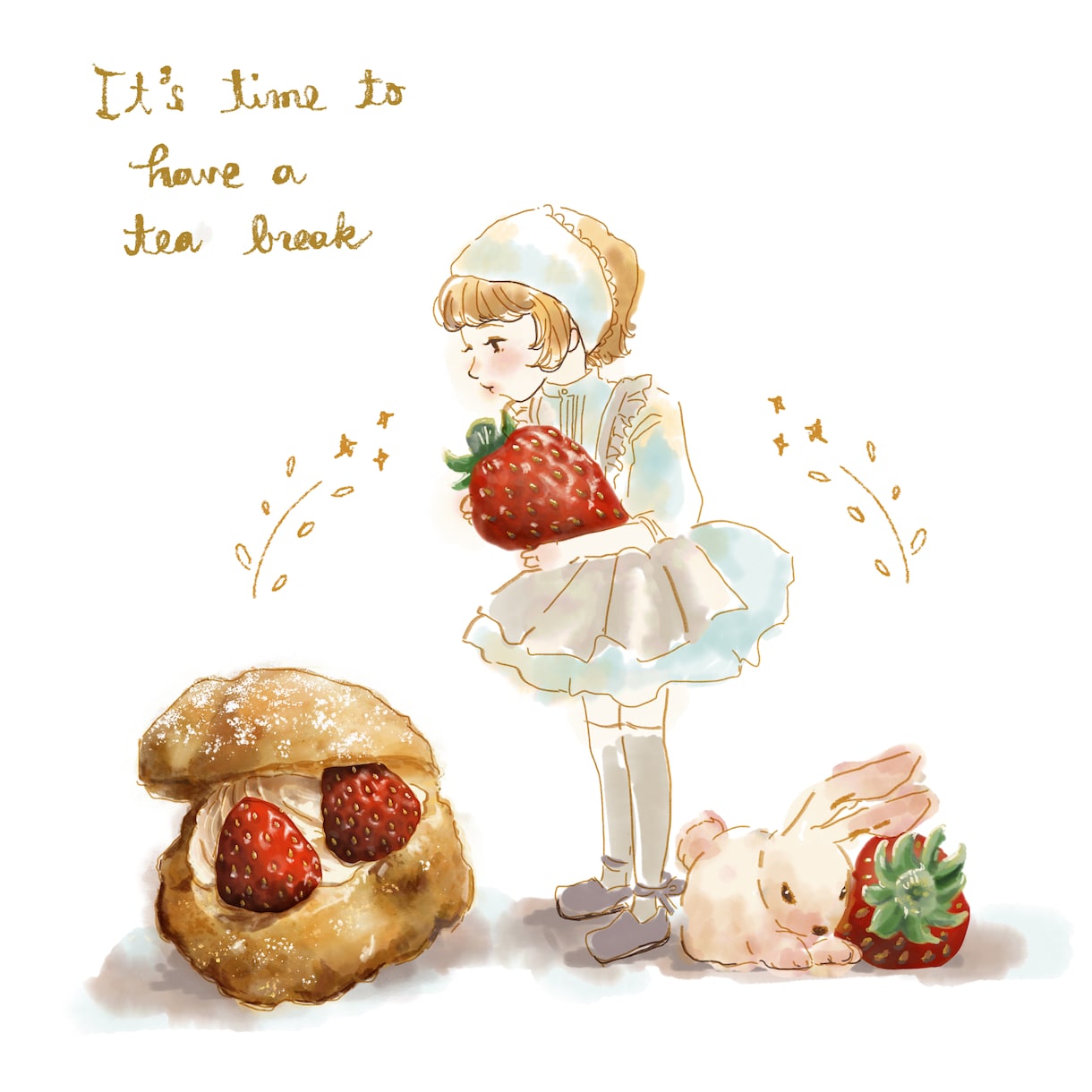 商用利用OK✴︎ゆるふわ水彩イラスト描きます 商用利用OK＊水彩イラスト。店舗・商品イラスト対応可 イメージ1