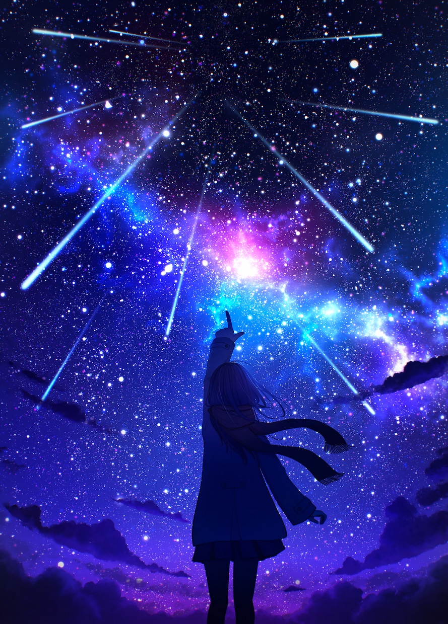 綺麗な星空のイラストを描きます 様々なところで使える星空や空がメインのイラストを描きます。 イメージ2