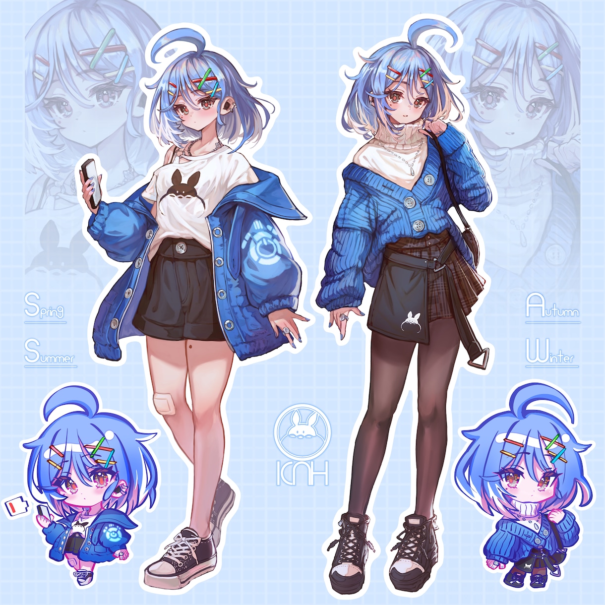 キャラクターイラスト、デザイン制作を承ります 美少女イラスト、キャラクターデザインの制作をいたします。 イメージ1