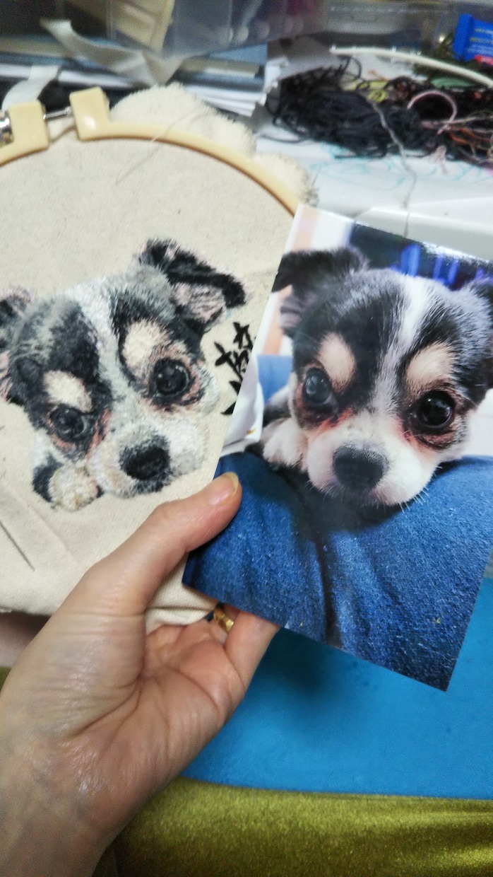あなたの可愛いペットの家族を刺繍いたします 世界にひとつだけの刺繍を手作りいたします イメージ7