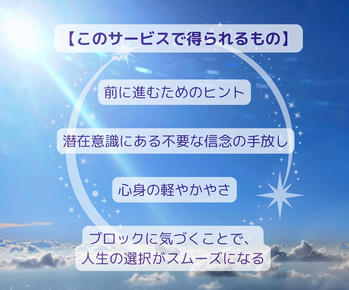 潜在意識のブロックを外し、楽に生きるサポートします 自分では気がつかない「心のクセ」とさようなら イメージ3