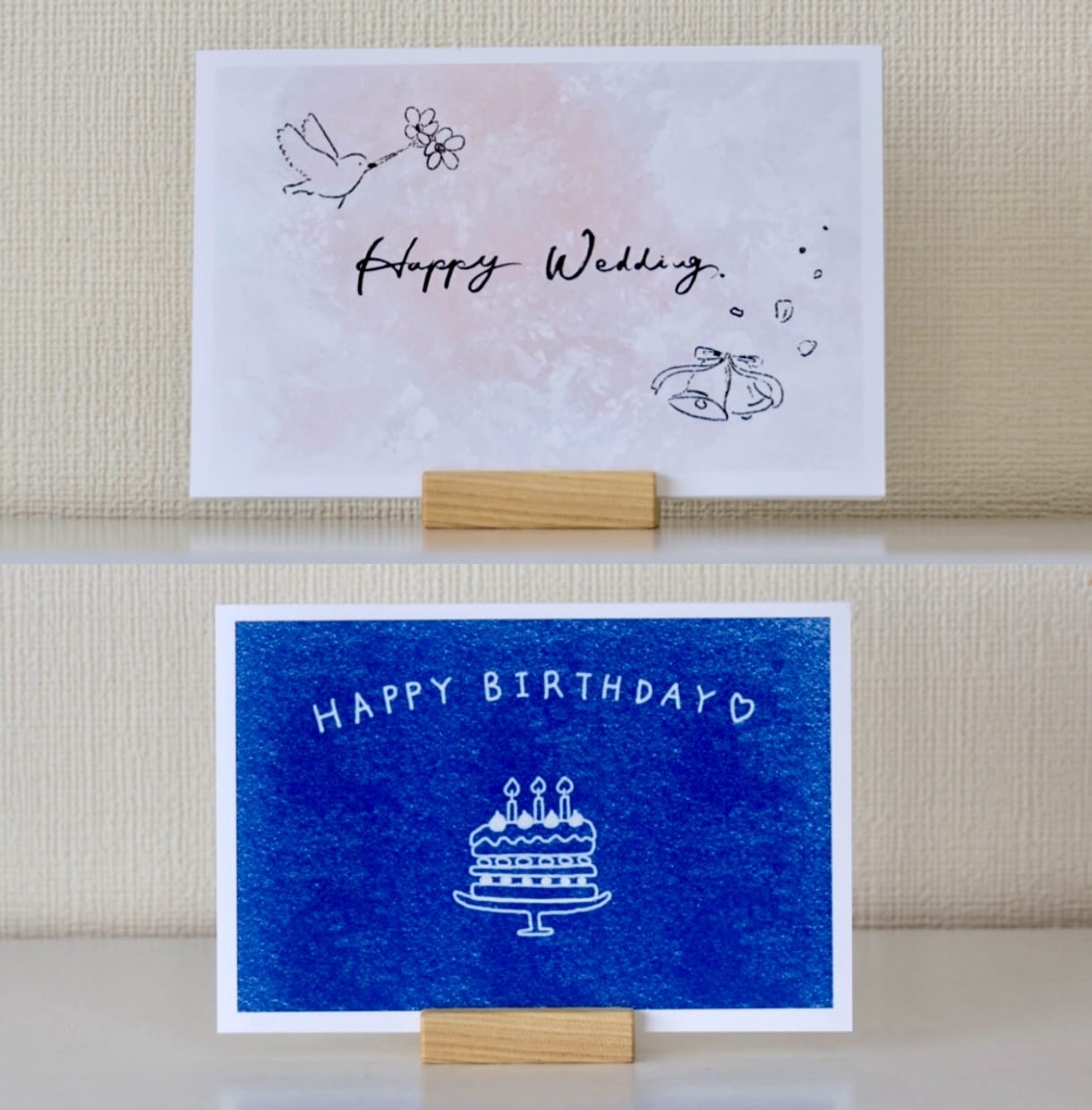 やさしさ溢れる手描きのポストカードを制作します 結婚のお祝い・お誕生日などにプチギフトとして。 イメージ5