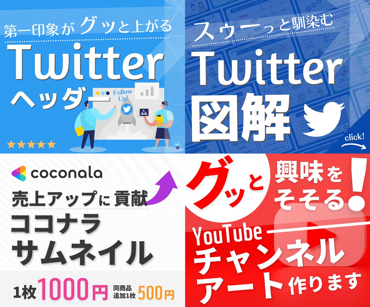 ココナラ売上アップに貢献するサムネイルを作成します あなたの第一印象が上がるココナラサムネイル イメージ2