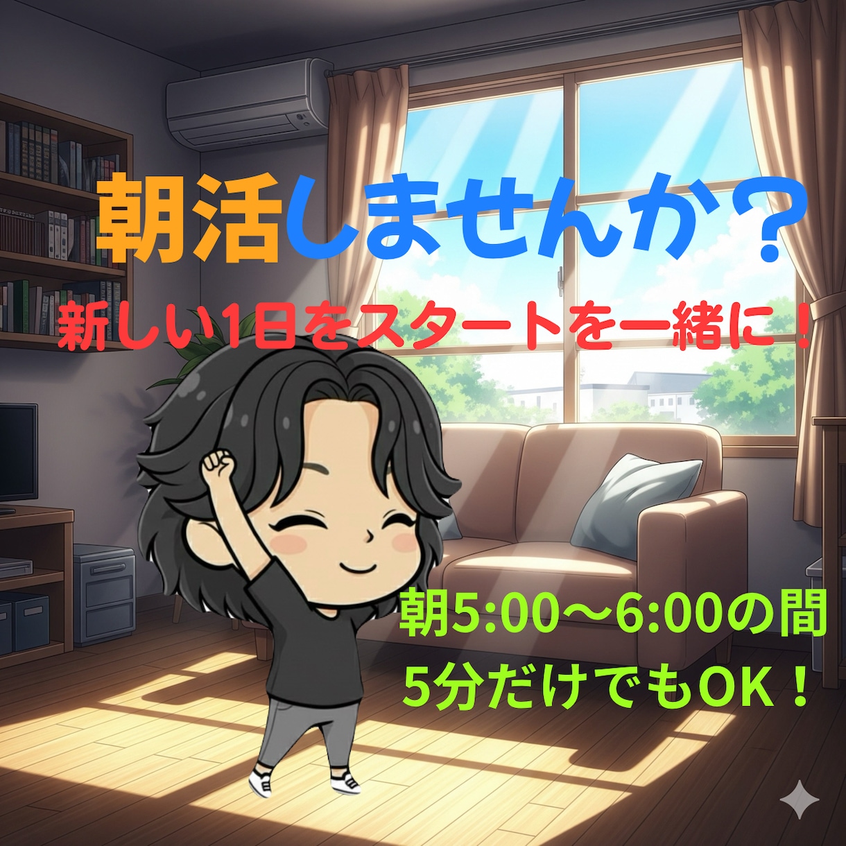 朝活オンライントレーニングを行います 柔道整復師の私がサポート！朝の時間変えてみませんか？ イメージ1