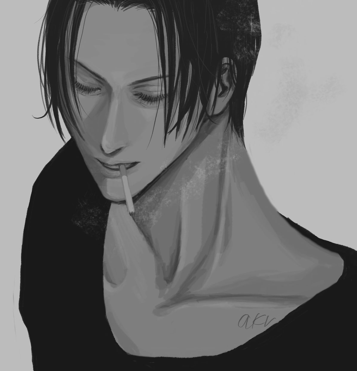 ご自身をイラスト化！モノクロ人物描きます リアル系イラスト/オシャレなアイコンにしたい方へ◎ イメージ5