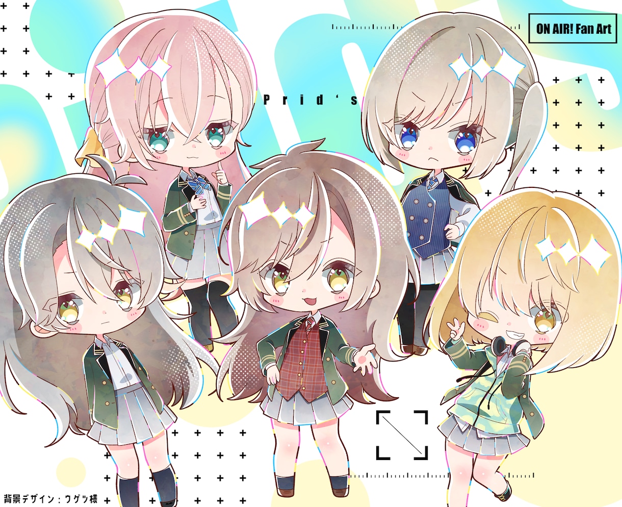 デフォルメイラスト制作します 表情差分３種無料！可愛さ重視のデフォルメイラスト イメージ1