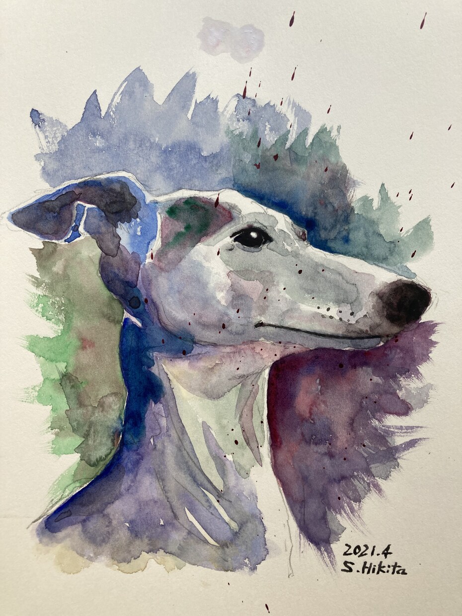 大切な愛犬の似顔絵を描きます 水彩画で色鮮やかな似顔絵を描きます！ イメージ3