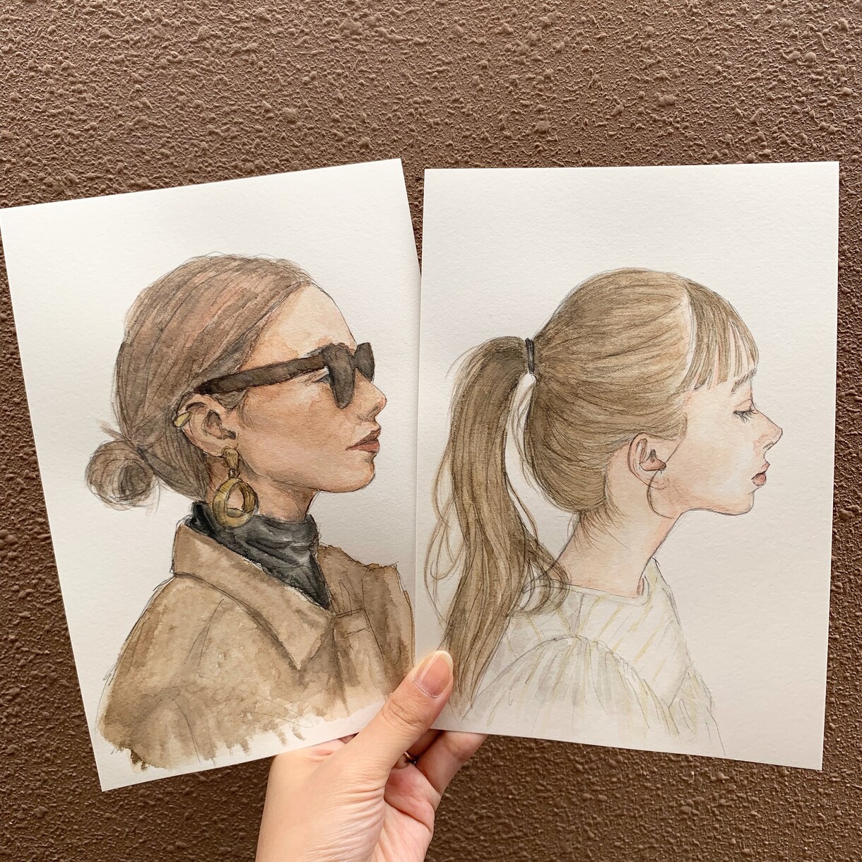水彩絵具で優しいタッチの似顔絵お描きします 東京都内で活動中のプロのイラストレーターです。 イメージ1