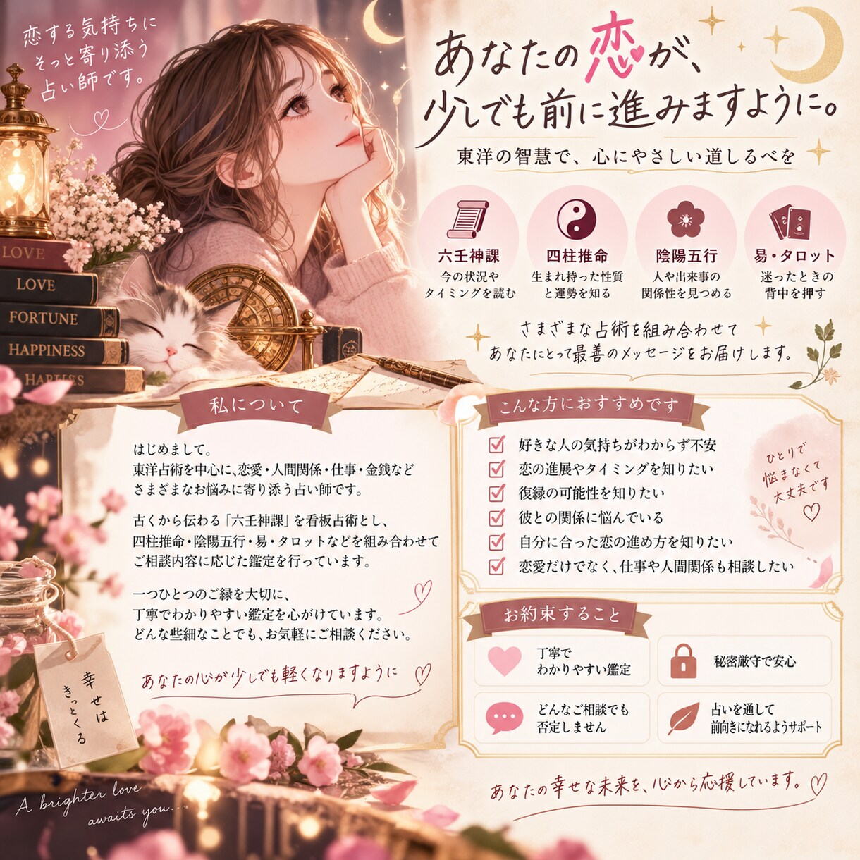 あの人は私をどう思ってる？六壬神課で恋愛鑑定します 相手の気持ち・２人のこれからを丁寧に鑑定します。 イメージ1