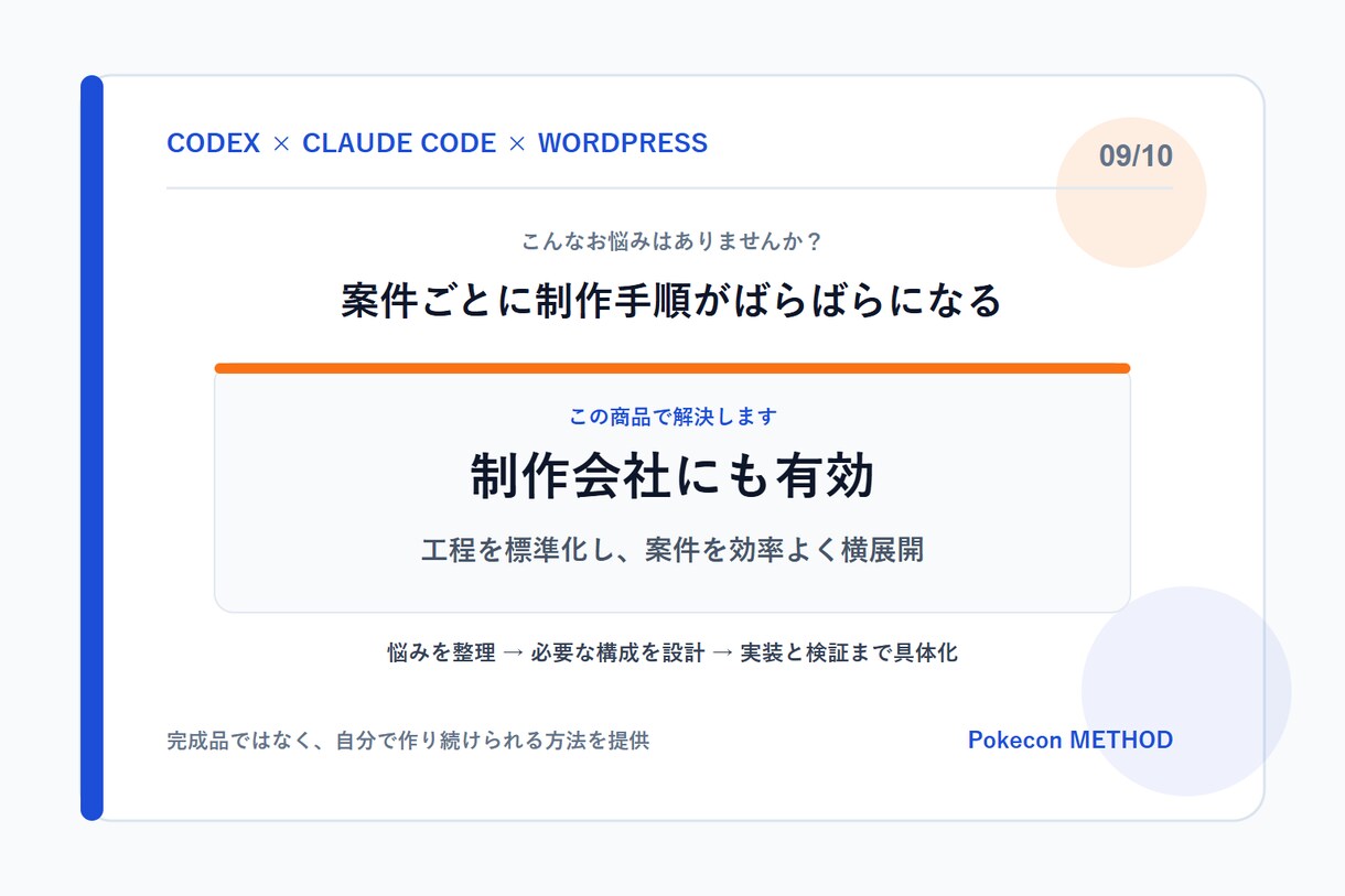 Codexで企業サイトを自作する方法を教えます 設計から改善まで自分で回せる制作力を身につける イメージ9
