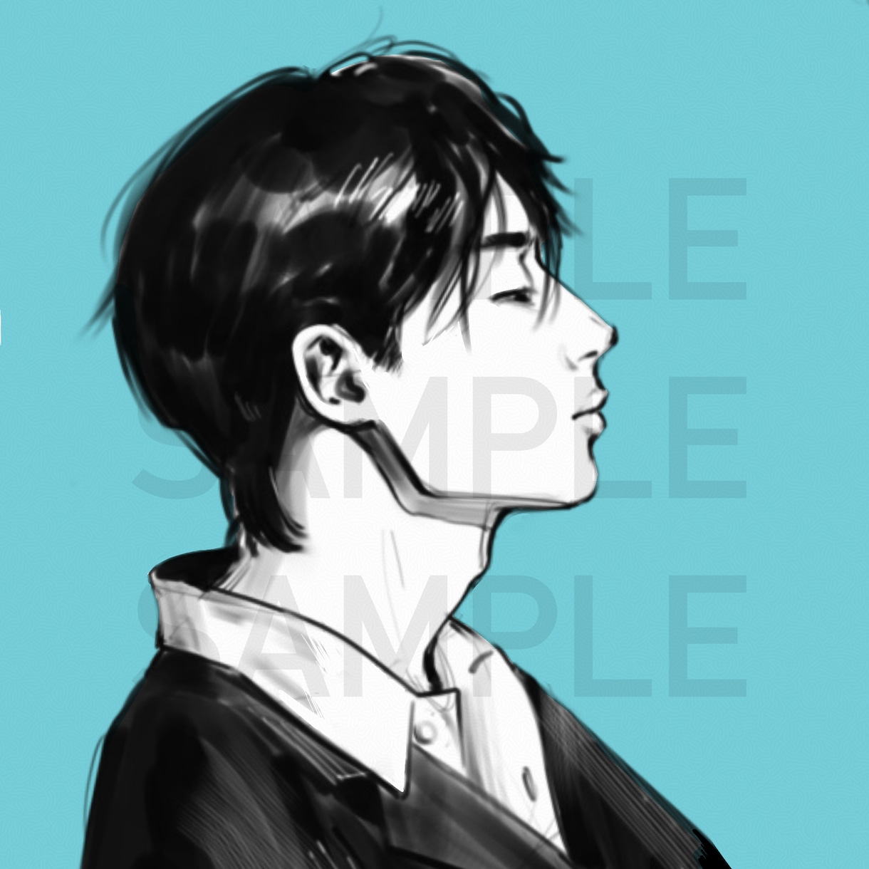 パッと目を惹く♪お洒落な似顔絵アイコンを描きます あなただけの特別な一枚を。SNSアイコン、プレゼントなどに◎ イメージ3