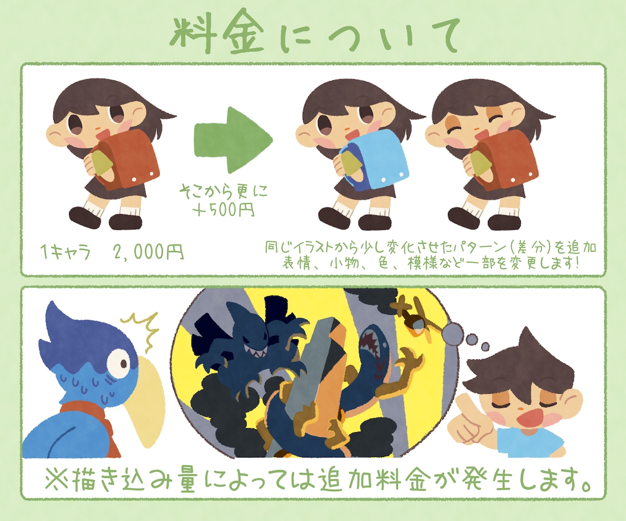 商用利用OK！かわいいイラスト何でも描きます 絵本のようなタッチで、ご依頼頂いたイラストを作成致します。 イメージ3