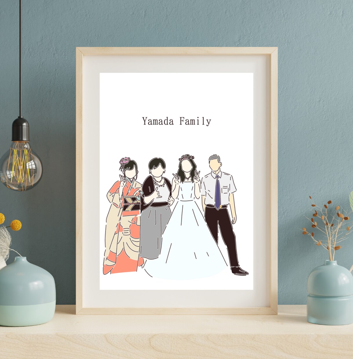 思い出をおしゃれなイラストにします 思い出を形にする特別な一枚◎記念日やギフトに最適です◎ イメージ3