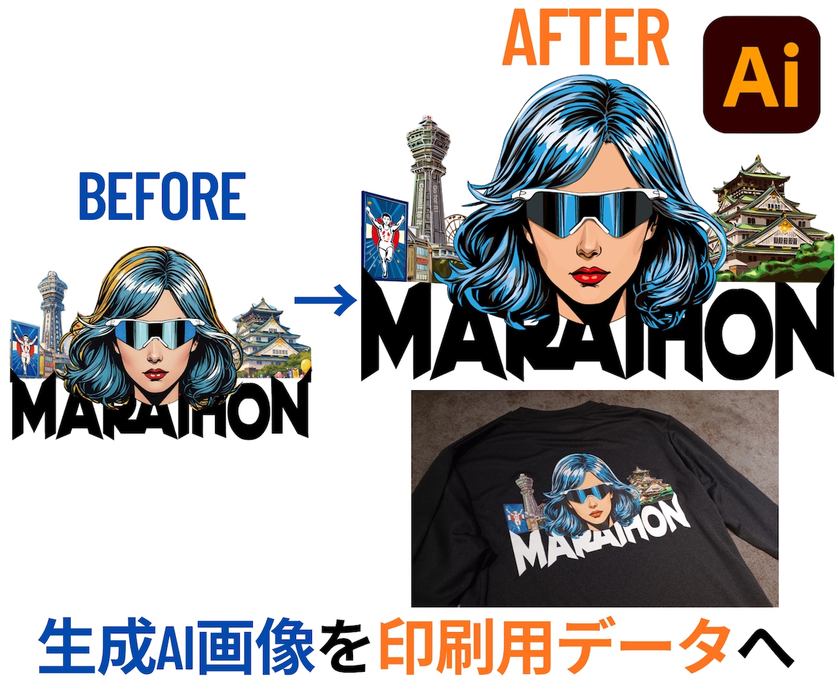 生成AI画像を高品質なベクターデータに変換します 印刷や加工に適した高品質なAIデータで納品いたします イメージ1