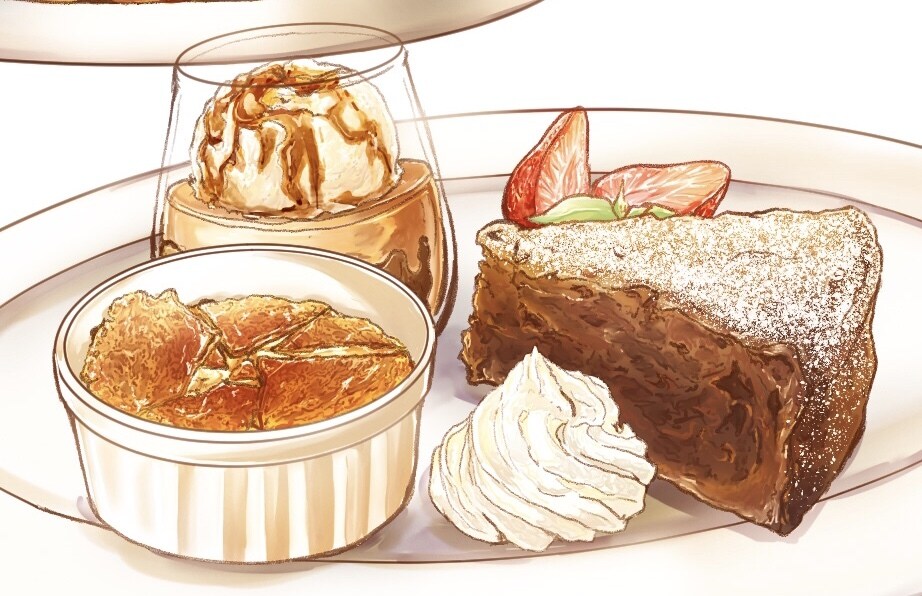 動画の挿絵やメニューに！食欲そそるゴハン描きます どんな料理も思わず食べたくなるアニメタッチの料理にします！ イメージ3