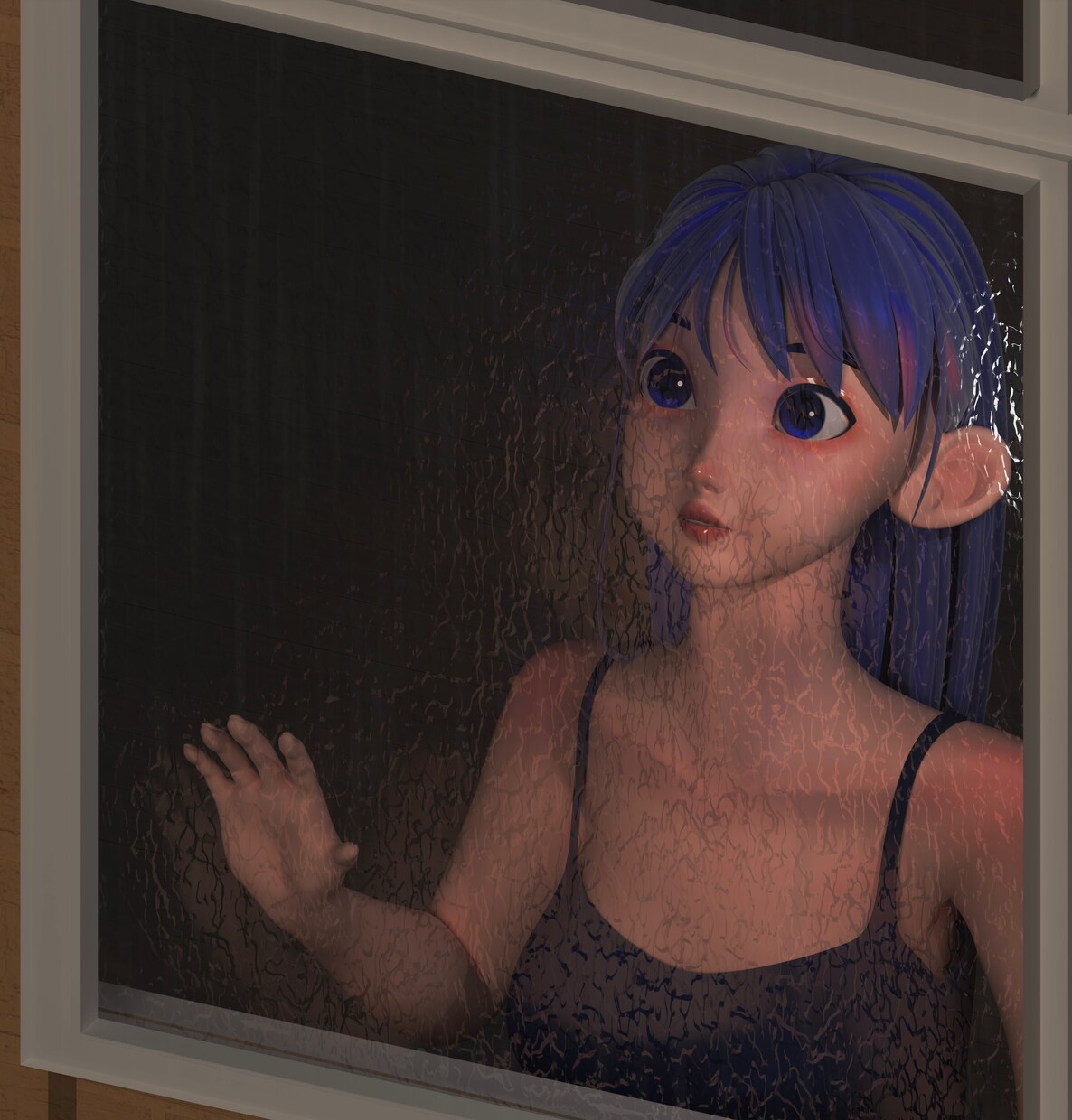 リアル×アニメ調の女性の絵を3DCGで制作します SNSアイコンや一枚絵等制作します イメージ1