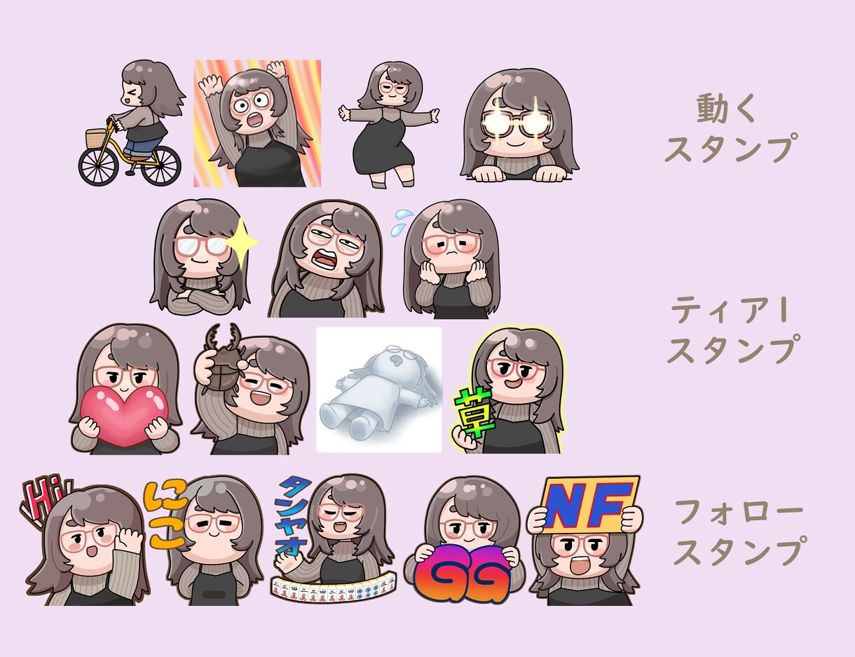 twitchエモートイラスト描きます もちもちきゅーとなデフォルメイラスト イメージ1