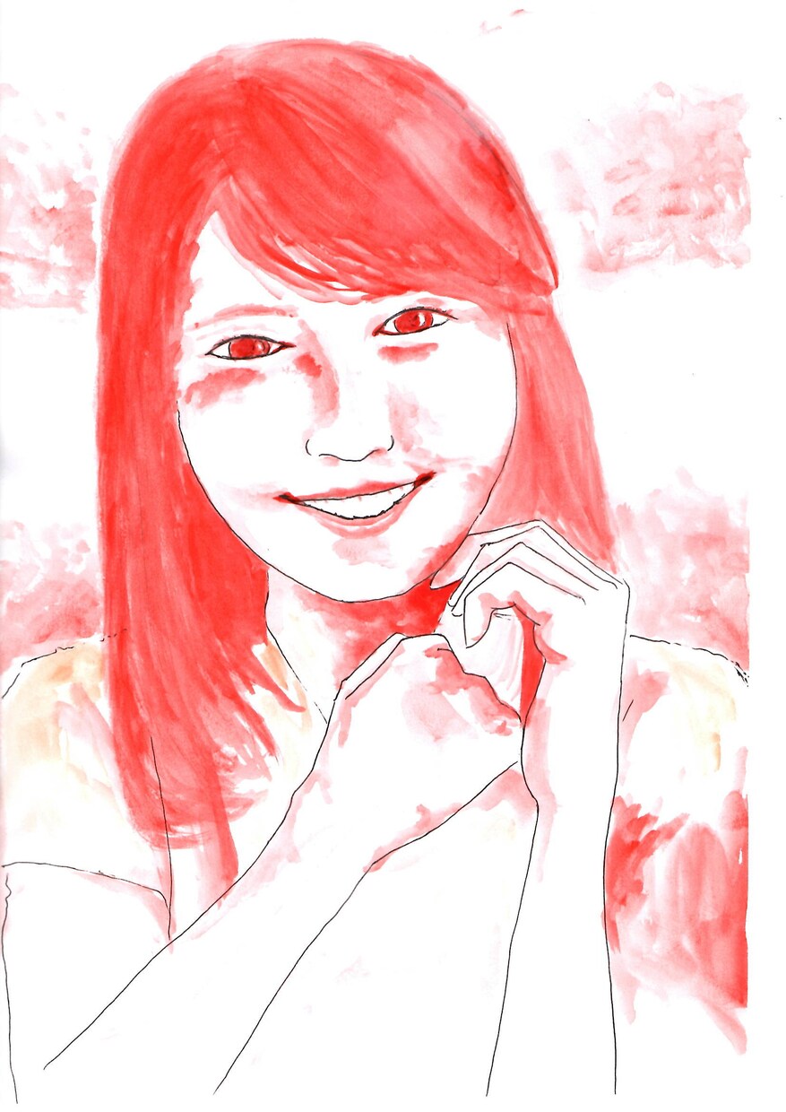 写真をもとにあなた用の似顔絵イラスト作成致します 希望により多色着色(水彩)を致します。 イメージ4