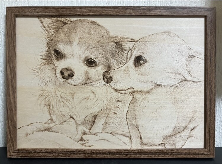 ペットの似顔絵をウッドバーニングで作成します 焼き絵でペットの肖像画を。記念日やプレゼントに是非！ イメージ2