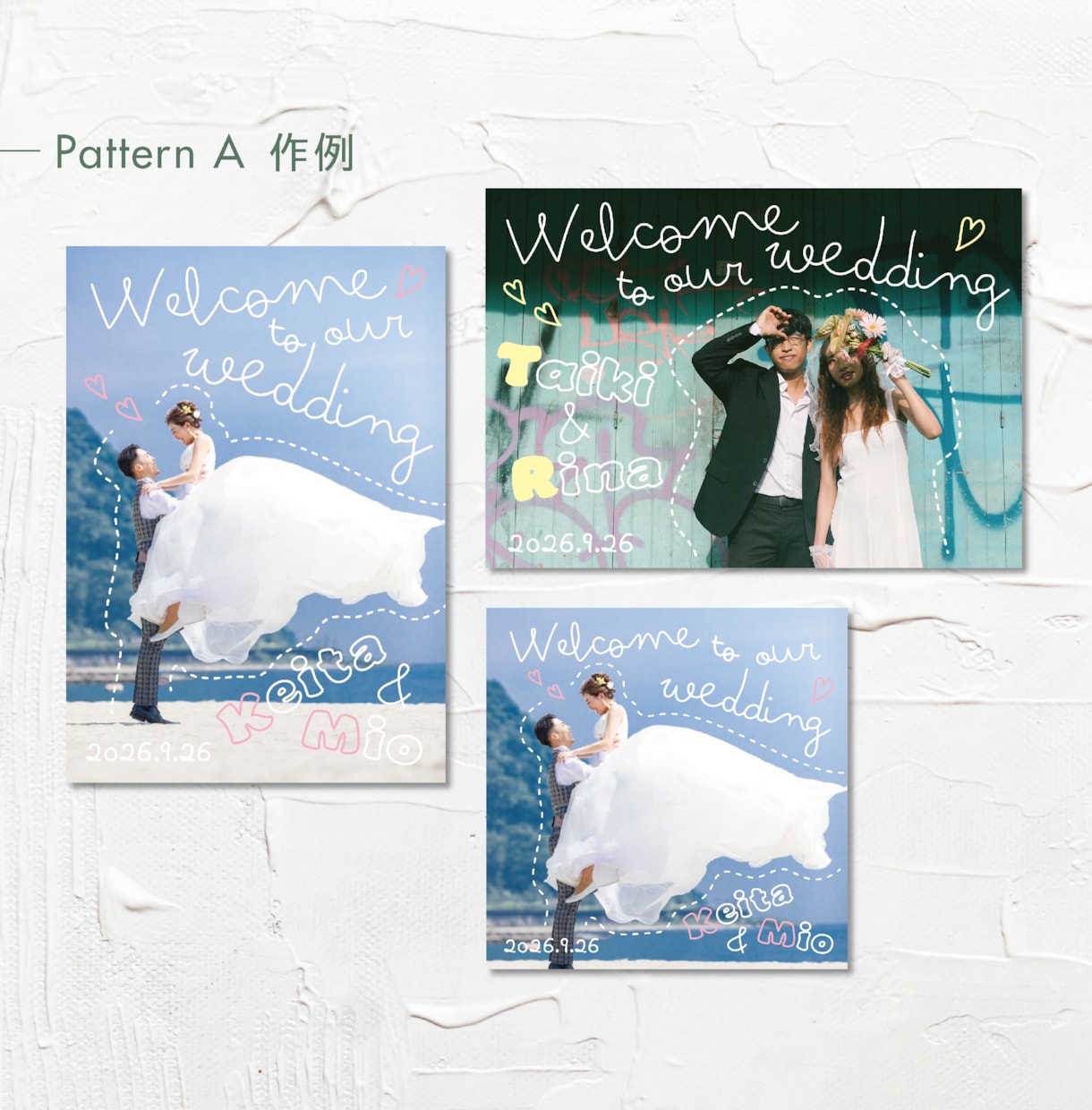 Wedding|ウェルカムポスターデザインします トレンドのウェルカムポスターをセミオーダーでお届けします イメージ7