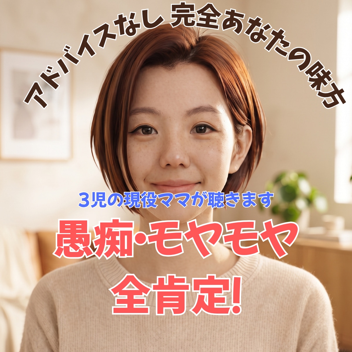 育児中の愚痴もモヤモヤも全肯定で聞きますます 3児のママがあなたの味方になります。モヤモヤを全部吐き出そう イメージ1