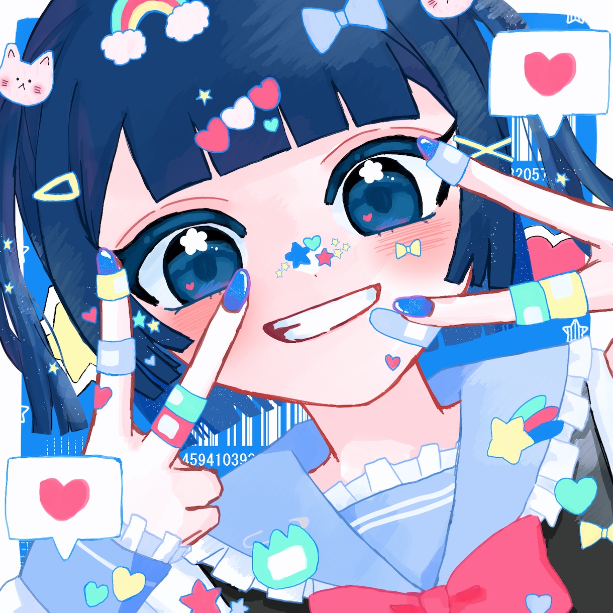 商用利用OK！可愛いイラストお描きします ポップでゆめかわなイラストです！ イメージ1
