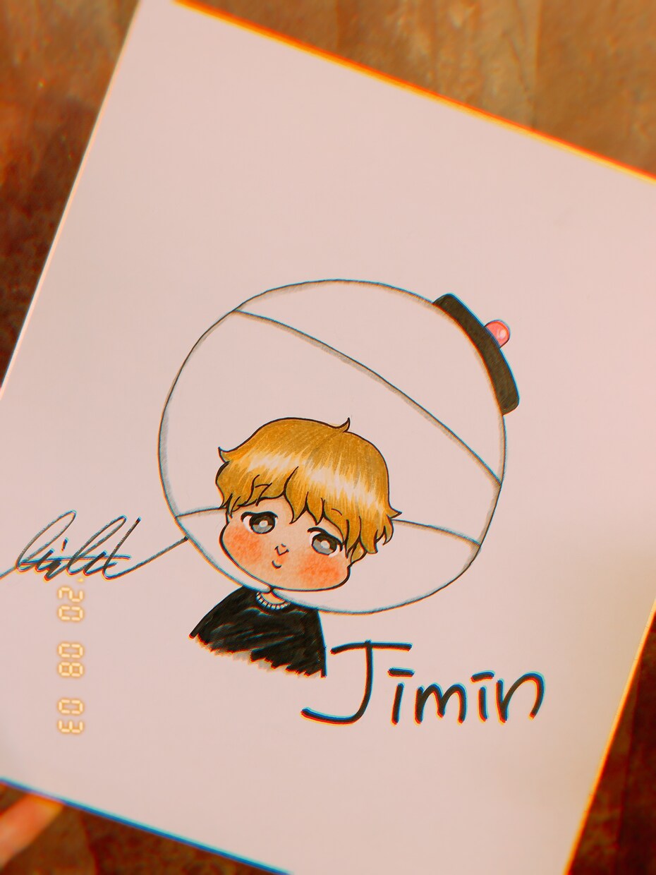 色紙や紙に似顔絵描きます littleVの絵柄でアナログイラスト描きます♡ イメージ5