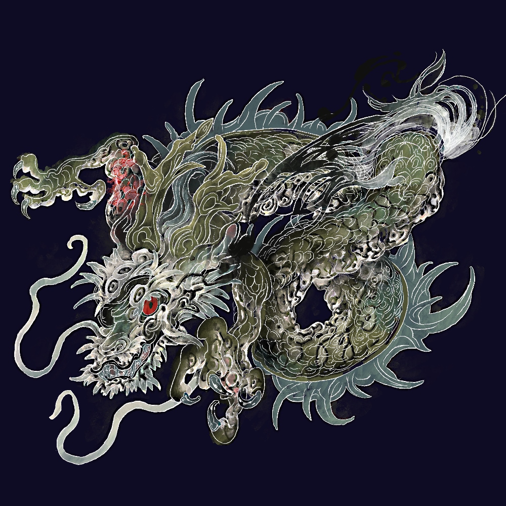 高密度描き込み　和風動物イラスト制作します 和・神秘的な絵柄　TRPGにもおすすめ イメージ3