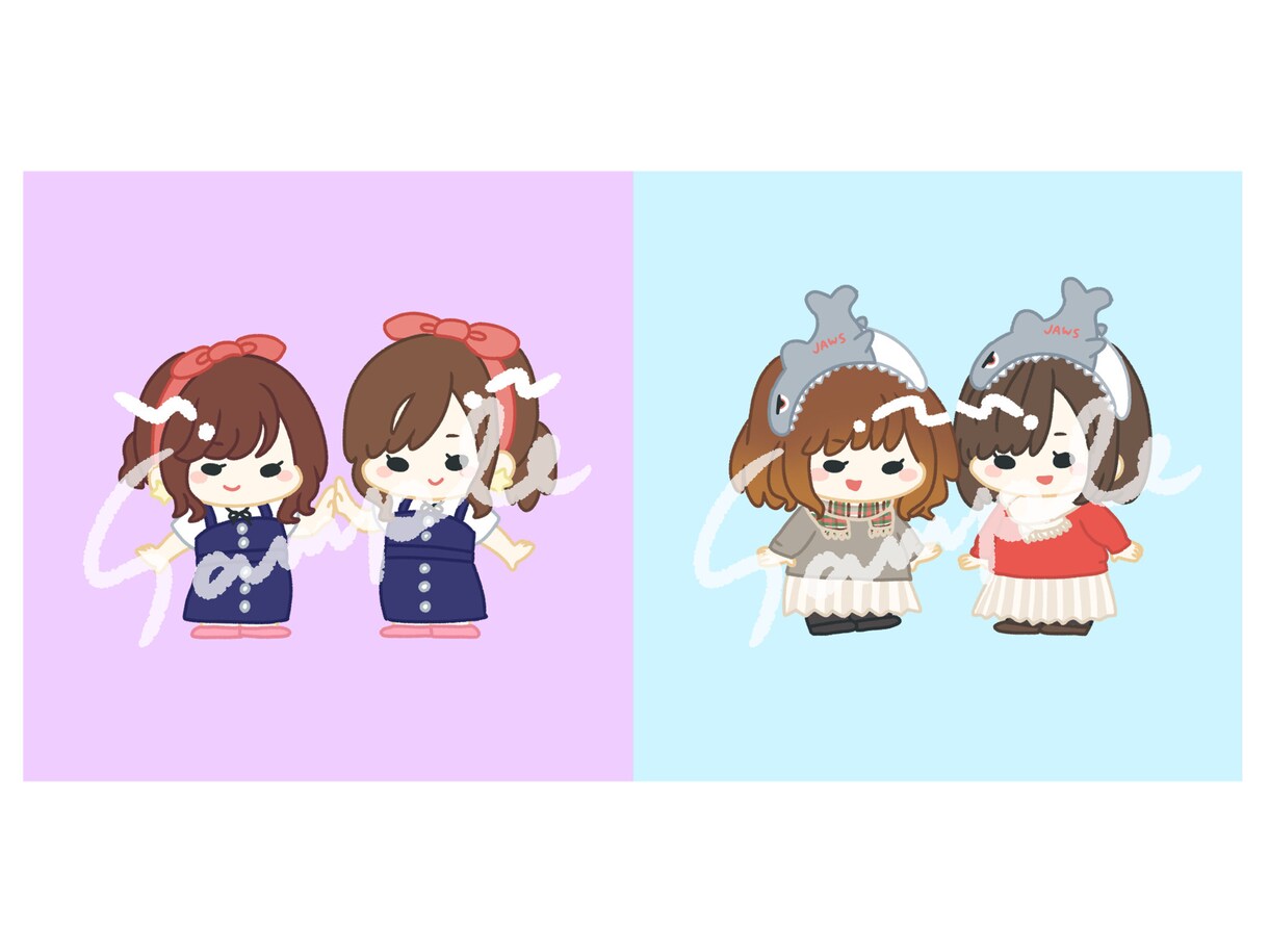 もちっとゆるい似顔絵描きます 結婚式のウェルカムボードにも♪ イメージ4