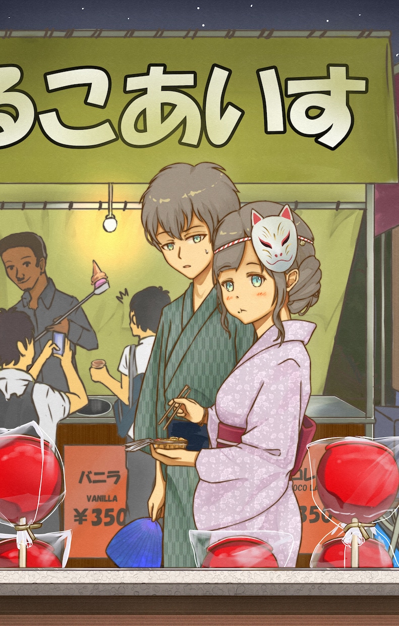 一枚絵を描きます 歌ってみた・動画サムネイル、要望に応じたイラストを描きます。 イメージ5