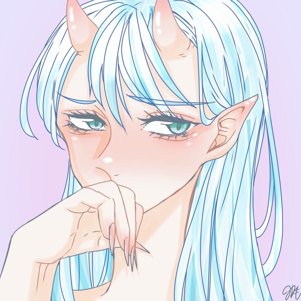 ダークなキャラクター・雰囲気のアイコン描きます いわゆる人外ちゃんが得意です。要望があれば人も描きます！ イメージ1