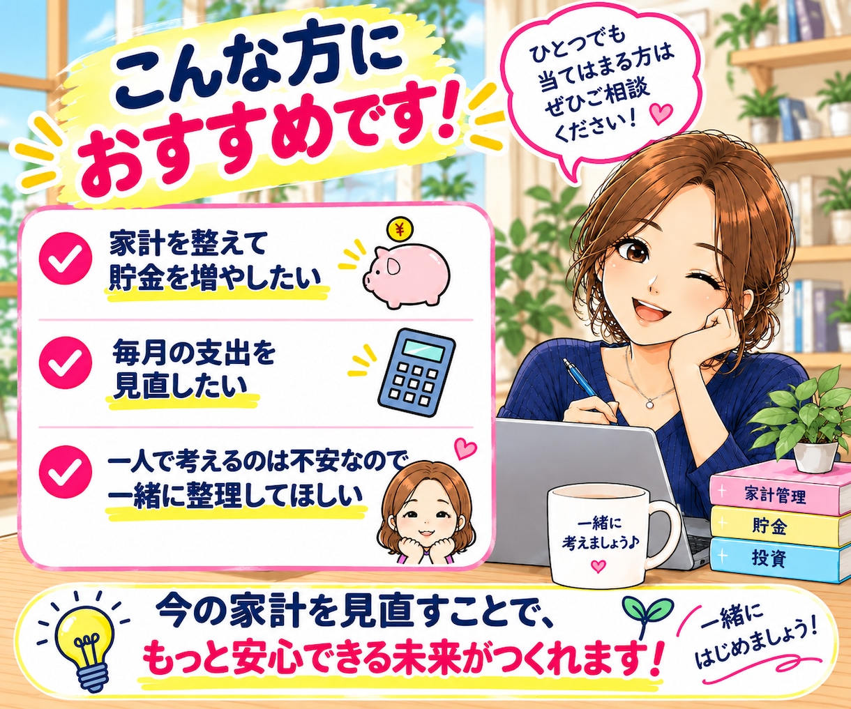 FP3級・貯蓄率43%ママが家計相談にのります 電話が苦手でもOK◎看護師が10日間チャットで寄り添います イメージ2