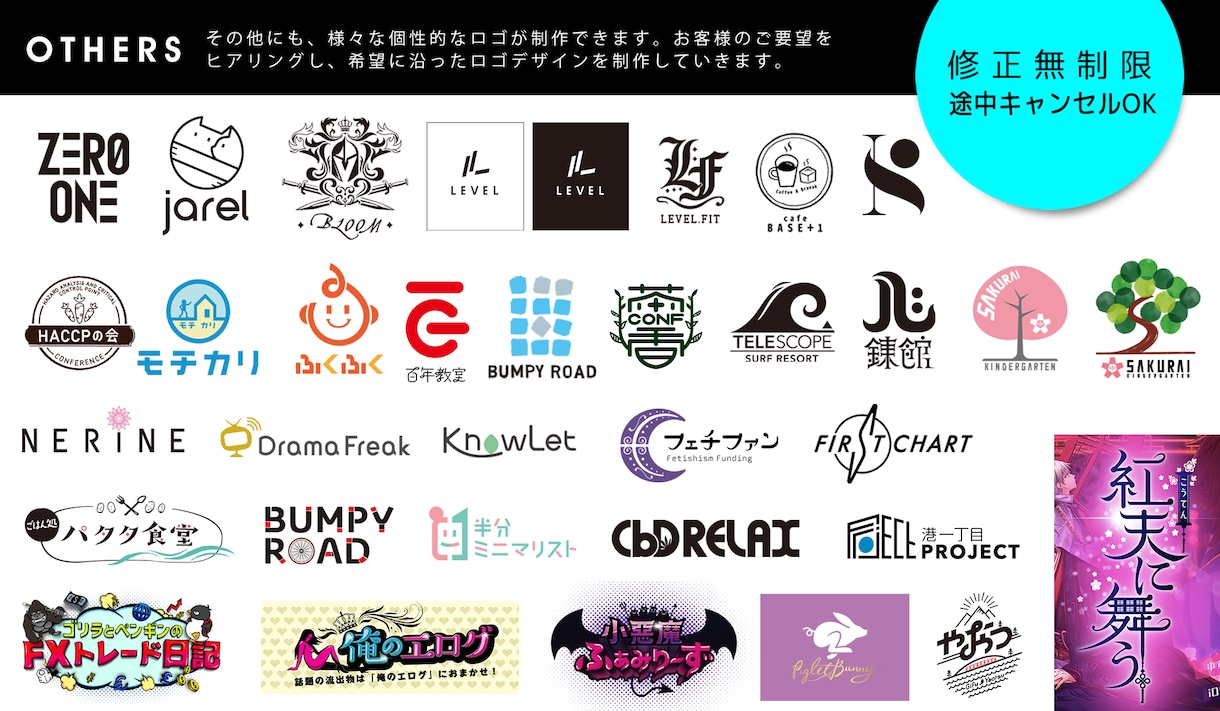 現役プロがAIで作れない個性的LOGO創ります 【修正無制限】きめ細かいケアで満足いくロゴづくり イメージ10