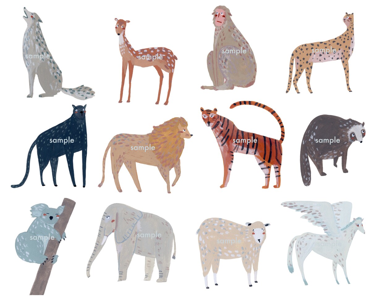 ほのぼのとした動物の絵を描きます 印象に残る素朴な絵で挿絵やアイコンにも イメージ8